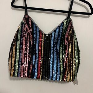 Top with sequence multi color new